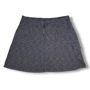 Kuhl Mova Lined Skirt Skort Womens L Gray Heather‎ Athletic Drawstring